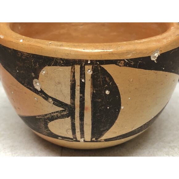 Vintage HOPI Small Bowl Native American Indian Pottery - Picture 4 of 10